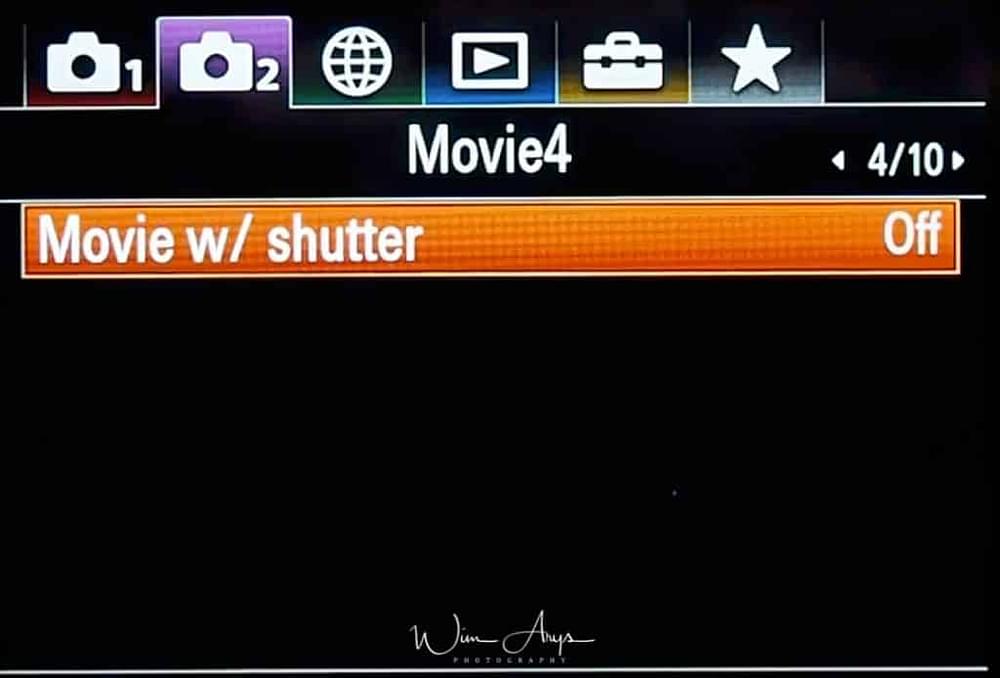 Sony RX100 6 Menu page 16